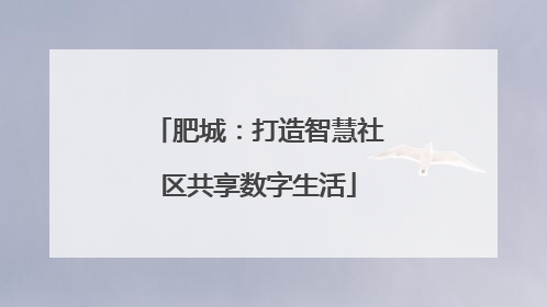 肥城：打造智慧社区共享数字生活