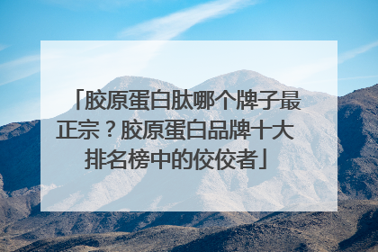胶原蛋白肽哪个牌子最正宗？胶原蛋白品牌十大排名榜中的佼佼者
