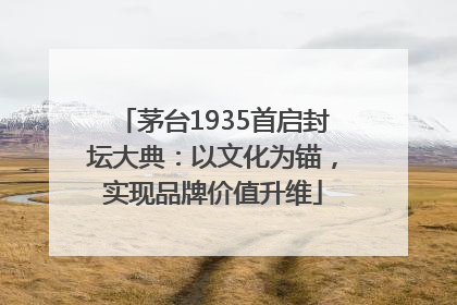 茅台1935首启封坛大典：以文化为锚，实现品牌价值升维
