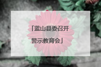 蓝山县委召开警示教育会