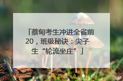 蔡甸考生冲进全省前20，班级秘诀：尖子生“轮流坐庄”