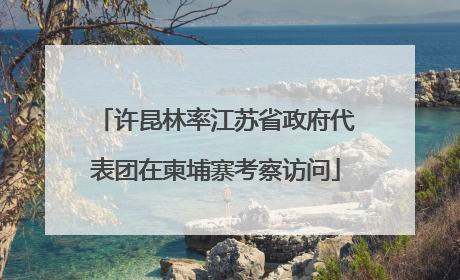 许昆林率江苏省政府代表团在柬埔寨考察访问
