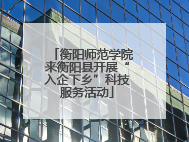 衡阳师范学院来衡阳县开展“入企下乡”科技服务活动