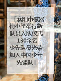 襄阳市磁器街小学举行新队员入队仪式 130余名少先队员光荣加入中国少年先锋队