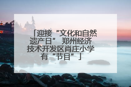 迎接“文化和自然遗产日” 郑州经济技术开发区肖庄小学有“节目”