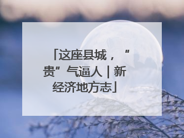这座县城，“贵”气逼人｜新经济地方志
