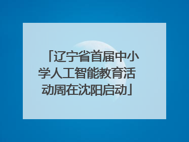 辽宁省首届中小学人工智能教育活动周在沈阳启动