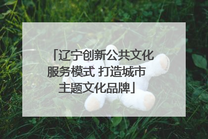 辽宁创新公共文化服务模式 打造城市主题文化品牌