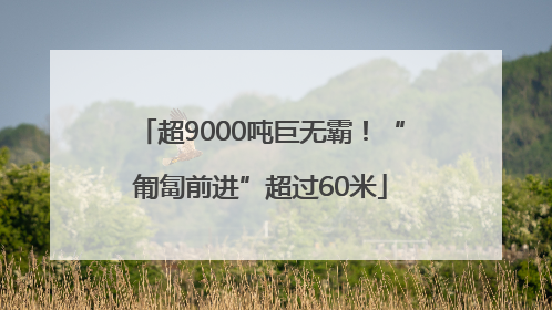 超9000吨巨无霸！“匍匐前进”超过60米