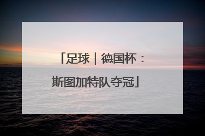 足球｜德国杯：斯图加特队夺冠