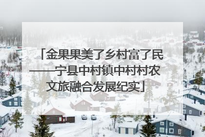 金果果美了乡村富了民——宁县中村镇中村村农文旅融合发展纪实