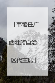 韦韬任广西壮族自治区代主席