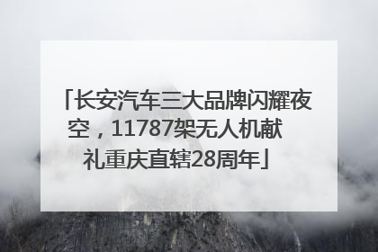 长安汽车三大品牌闪耀夜空，11787架无人机献礼重庆直辖28周年