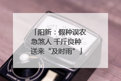 阳新：假种误农急煞人 千斤良种送来“及时雨”