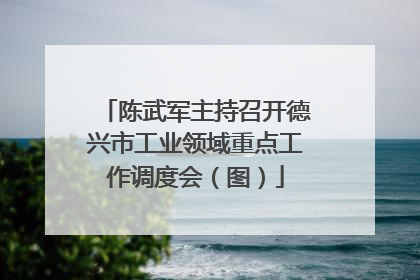 陈武军主持召开德兴市工业领域重点工作调度会（图）