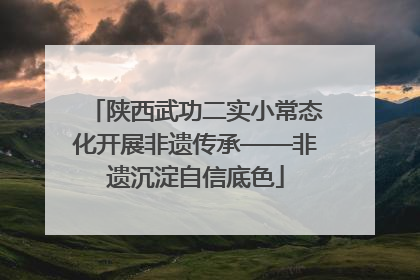 陕西武功二实小常态化开展非遗传承——非遗沉淀自信底色