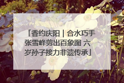 香约庆阳｜合水巧手张雪峰剪出百象图 六岁孙子接力非遗传承