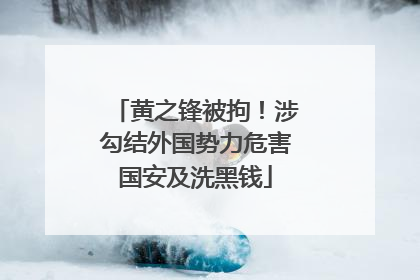 黄之锋被拘！涉勾结外国势力危害国安及洗黑钱