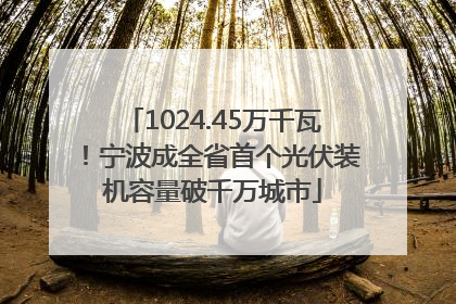 1024.45万千瓦！宁波成全省首个光伏装机容量破千万城市