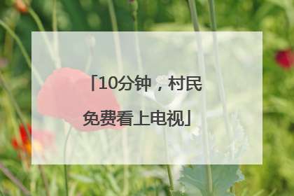 10分钟，村民免费看上电视