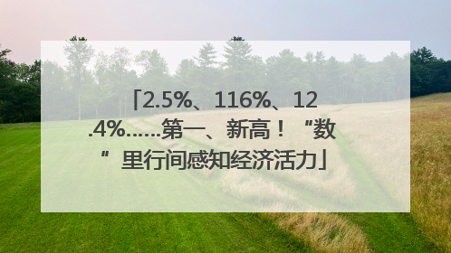 2.5%、116%、12.4%……第一、新高！“数”里行间感知经济活力
