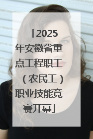 2025年安徽省重点工程职工（农民工）职业技能竞赛开幕
