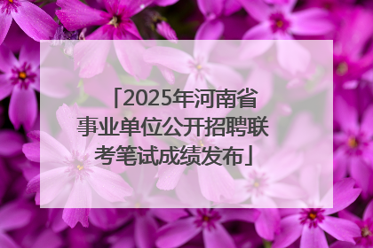 2025年河南省事业单位公开招聘联考笔试成绩发布