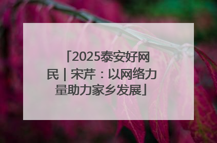 2025泰安好网民｜宋芹：以网络力量助力家乡发展