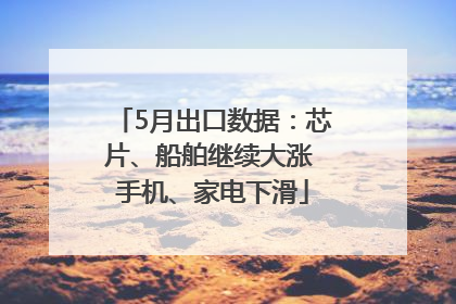 5月出口数据：芯片、船舶继续大涨 手机、家电下滑