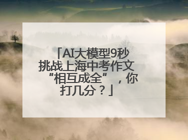 AI大模型9秒挑战上海中考作文“相互成全”，你打几分？