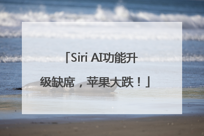 Siri AI功能升级缺席，苹果大跌！